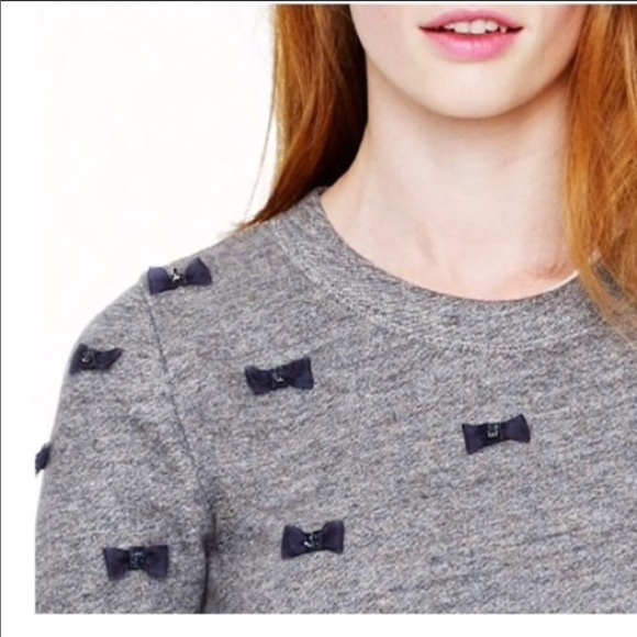 J.Crew Sweatshirt Tee with Bow Embellishments - Picture 7 of 7